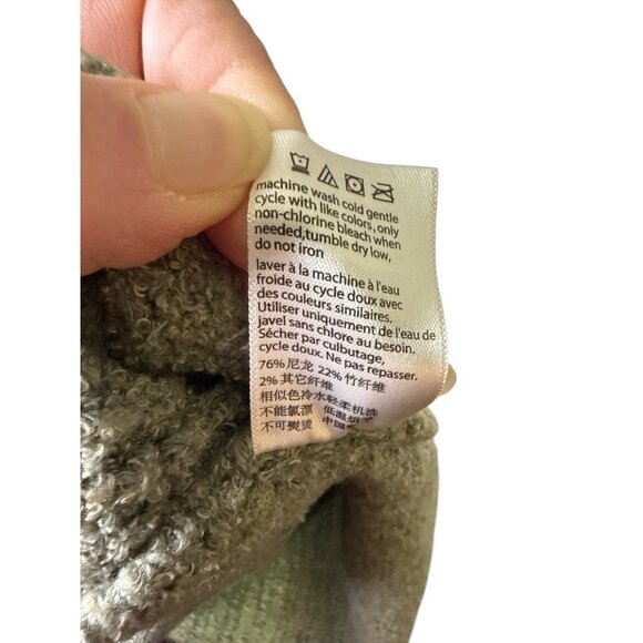 Barefoot Dreams Cozy Chic Lite Soft Waffle Cowl Tunic Sweater Green Size XL EUC - Picture 7 of 7